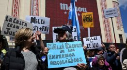 Protestas contra Milei en Madrid.