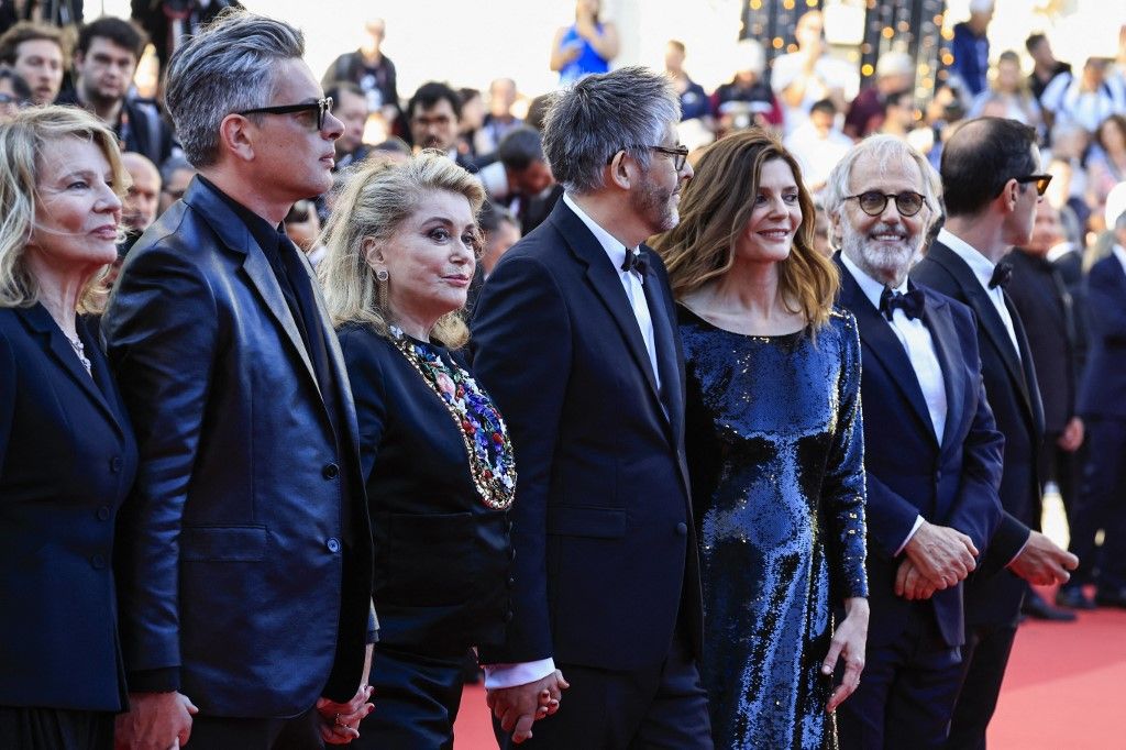 Cannes 2024.N.Garcia, B.Biolay, C.Deneuve,Ch.Honore,Ch.Mastroianni, y F.Luchini. 