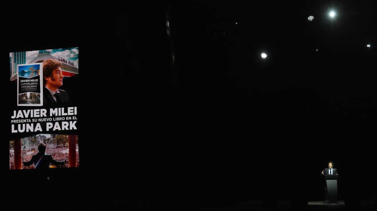 Luna Park presentación del libro de Javier Milei.