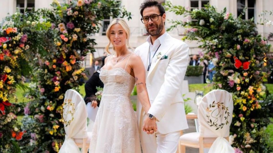 El secreto detrás del espectacular vestido de Jessica Cirio en su boda con Elías Piccirillo