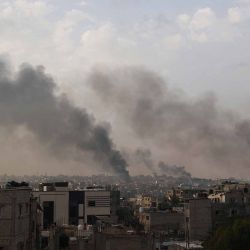 El humo se eleva tras los ataques israelíes en la ciudad de Rafah, en el sur de la Franja de Gaza. Foto Eyad BABA / AFP | Foto:AFP