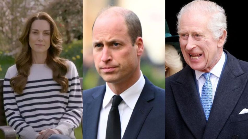 Rey Carlos III, Kate Middleton y Príncipe William