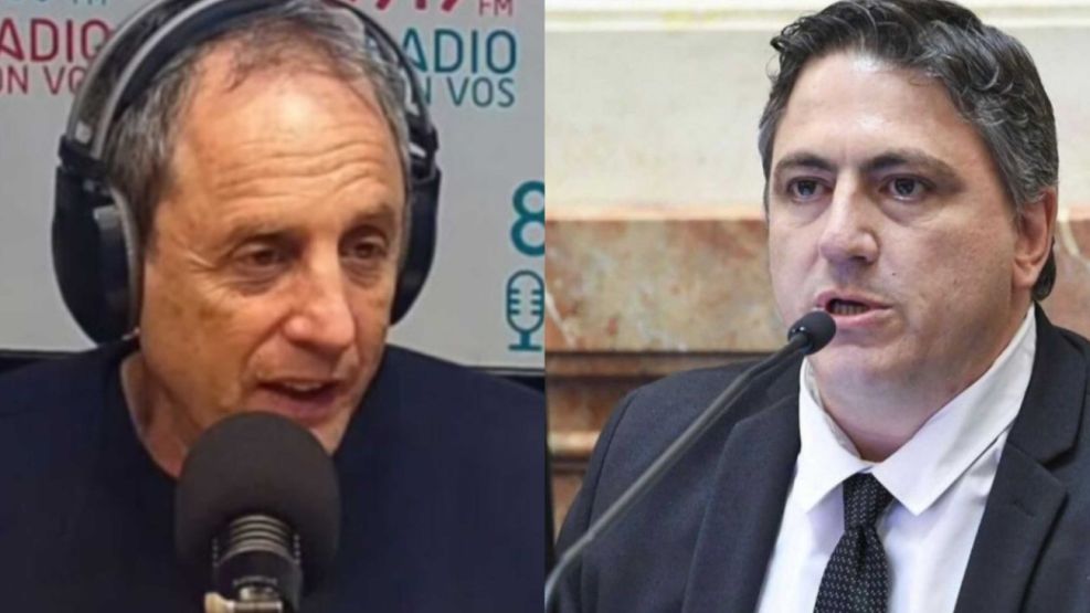 Ernesto Tenembaum y el senador libertario Francisco Paoltroni 20240530