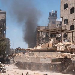 Un tanque del ejército israelí durante operaciones en la Franja de Gaza. Foto del ejército israelí / AFP | Foto:AFP