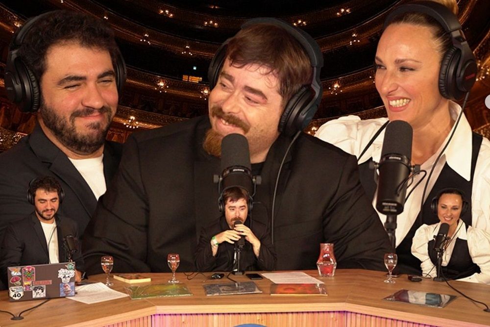 Mayo 2024.Lucas Fridman, Migue Granados, y Catarina Spinetta, en el Colón.