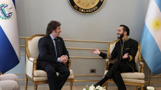 20240601 Javier Milei mantuvo un encuentro privado con Nayib Bukele, presidente de El Salvador