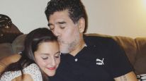 Jana Maradona junto a su padre, Diego Maradona