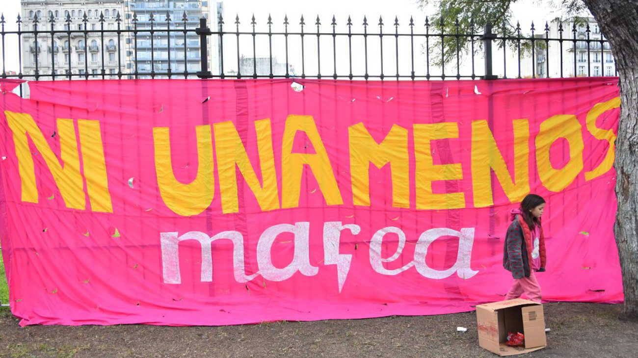 Marcha de Ni Una Menos en el Congreso.