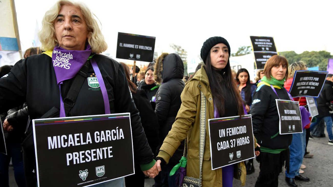 Marcha de Ni Una Menos en el Congreso.