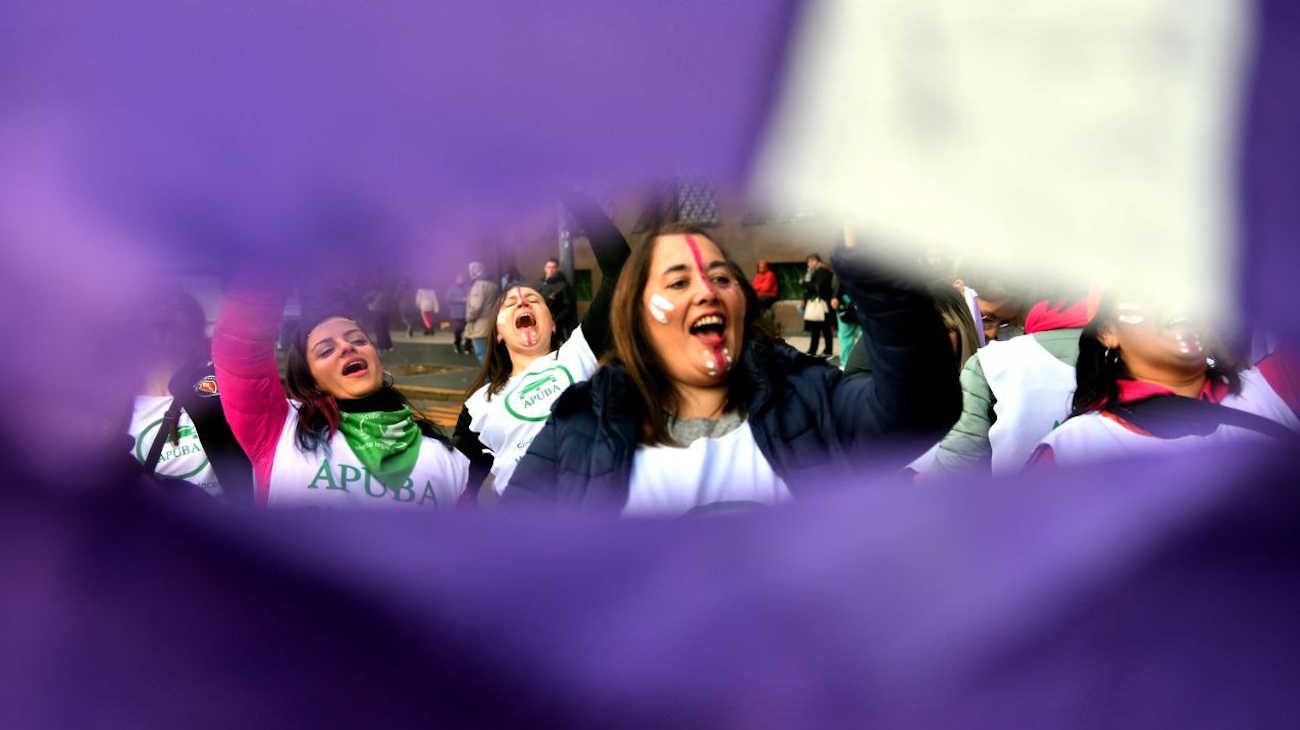 Marcha de Ni Una Menos en el Congreso.