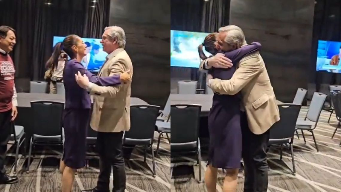 Alberto Fernández congratulates Claudia Sheinbaum.