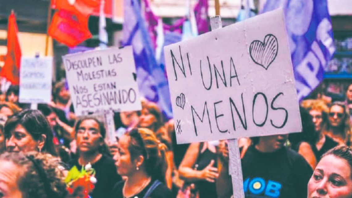 Women's rights campaigners take to the streets for the annual Ni Una Menos march.