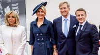 Máxima Zorreguieta y Brigitte Macron junto a sus esposos