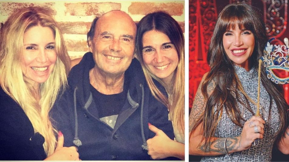 Florencia Peña junto a su padre y su hermana Belén