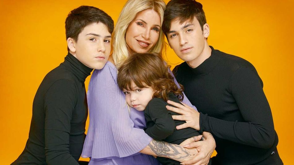 Florencia Peña y sus hijos
