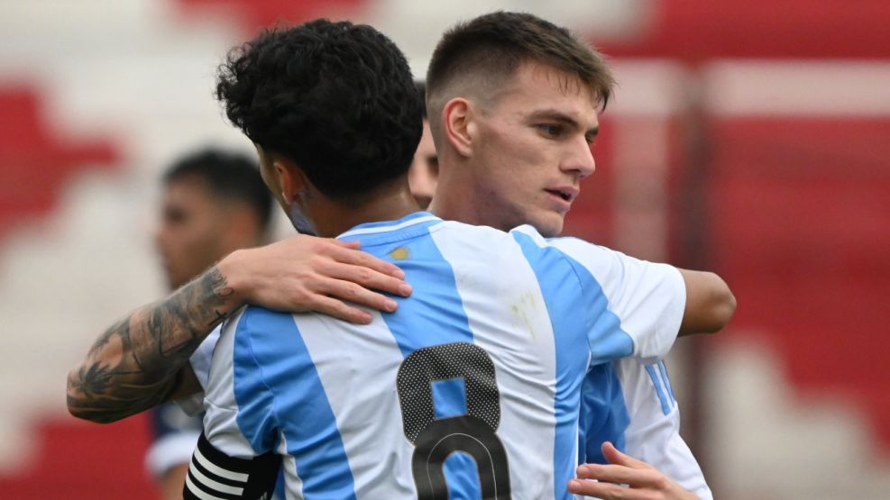 20240608 La selección Argentina Sub 23 le ganó a Paraguay 4 a 0 en un amistoso