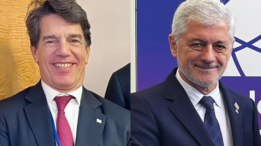 El jefe de Gabinete Nicolás Posse y el exbrigadier Jorge Jesús Antelo. | CEDOC