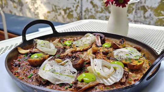 Receta: arroz vegano de hongos al horno