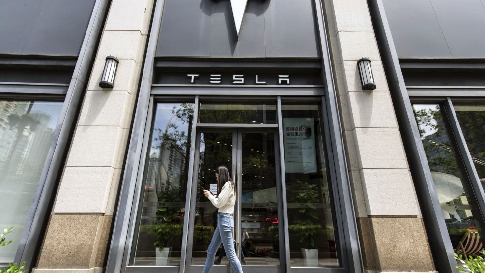 Tesla Showrooms in Shanghai as Musk's China Trip Pays Off With Key Self-Driving Hurdles Cleared