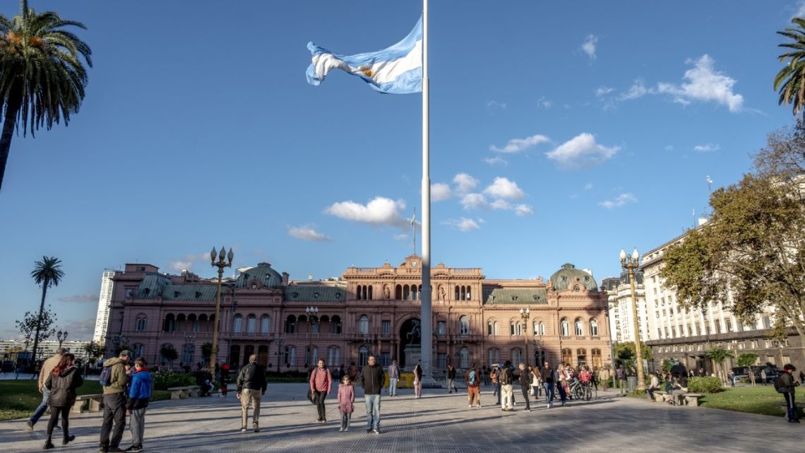 The Plaza de Mayo in Buenos Aires. 