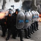 Violencia frente al Congeeso durante la Ley Bases
