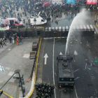 Violencia frente al Congeeso durante la Ley Bases