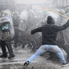 Violencia frente al Congeeso durante la Ley Bases