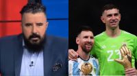 Álvaro Morales contra Messi y Dibu Martínez