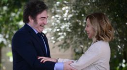 Meloni y Milei, en el G7 en Roma.