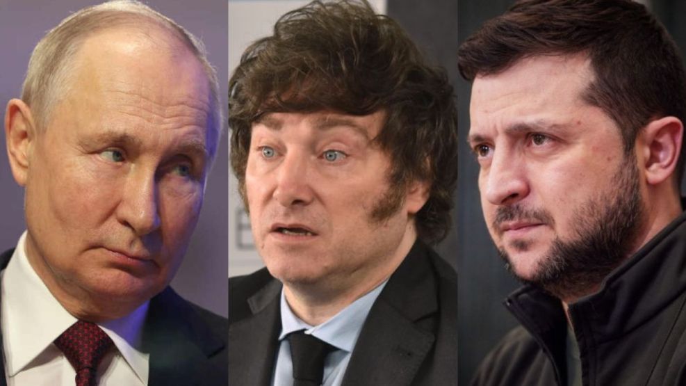 Putin, Milei y Zelenski