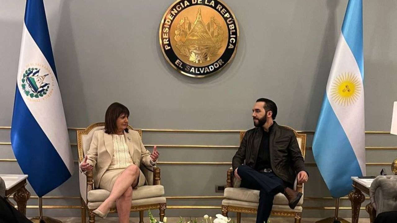 Patricia Bullrich y Nayib Bukele | Foto:CEDOC