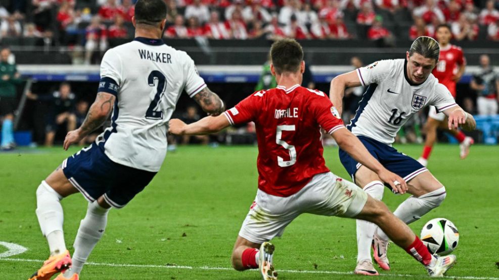 Eurocopa: Inglaterra empató con Dinamarca.