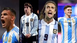 20240622 Lautaro Martínez, Hernán Crespo, Gabriel Batistuta y Julián Álvarez