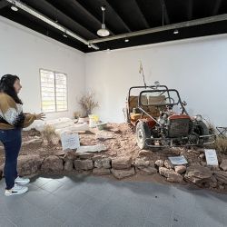 La huellas de los dinosaurios se pueden ver en El Chocón y sus huesos en el museo local. Además hay un restó donde toda la comida tiene que ver con los dinos.