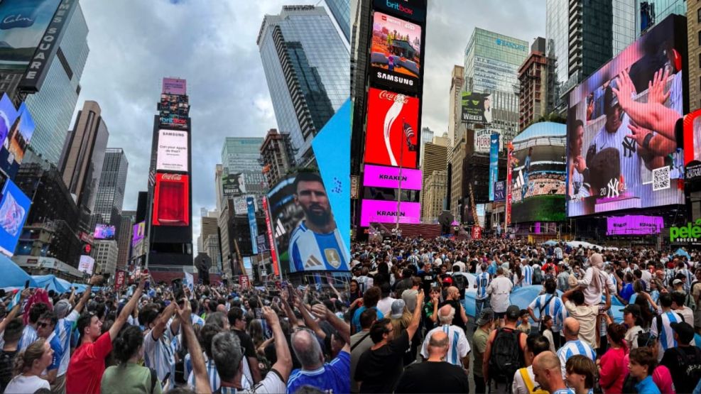 banderazo argentina Times Square en Nueva York g_20240625