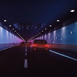 Vista interna del futuro puente vial y ferroviario submarino.