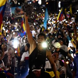 Los partidarios de la líder de la oposición venezolana María Corina Machado asisten a un mitin de campaña en San Cristóbal, estado de Táchira, Venezuela. | Foto:Schneyder Mendoza/AFP