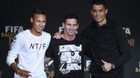 Neymar, Lionel Messi y Cristiano Ronaldo