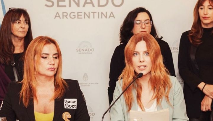 Agustina Kämpfer denunció a Pedro Brieger en el Senado junto a Periodistas Argentinas