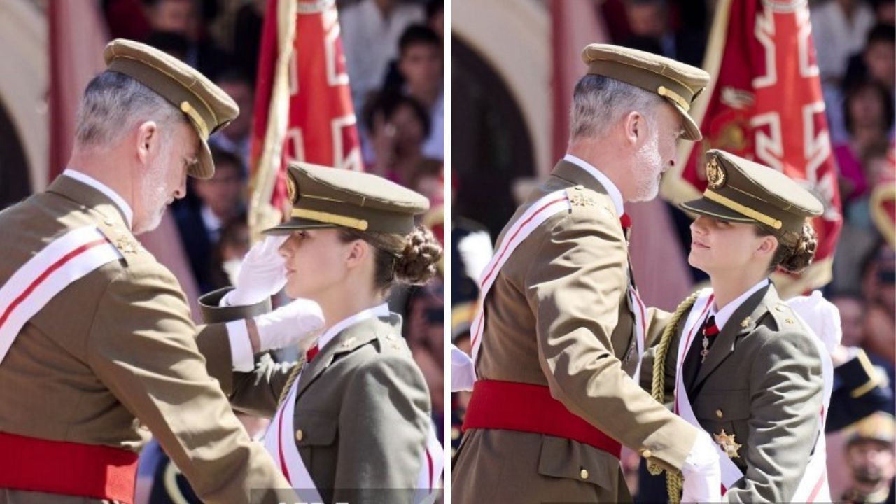 El Rey Felipe VI abrazó a la Princesa Leonor en la Academia militar de Zaragoza | Caras