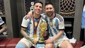 Lionel Messi y Enzo Fernández