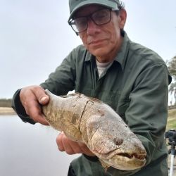 El río Corriente está bajo, pero aún con buen caudal y aguas negras, como se suele decir al no tener sedimentos en suspensión.