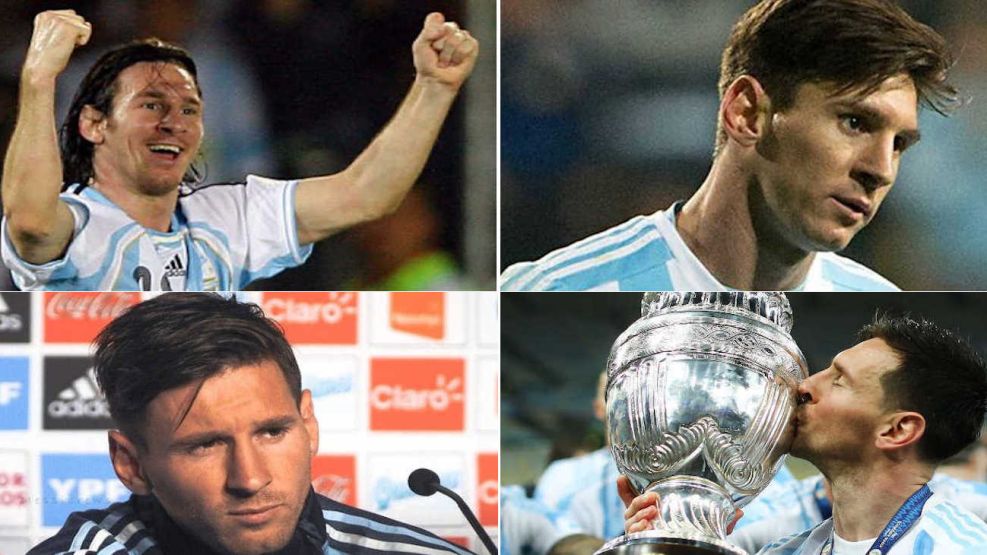 Messi copa America 2007 2015 2016 2021 