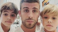 Gerard Pique y sus hijos