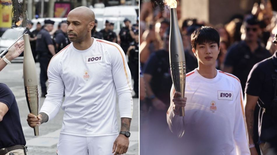 Thierry Henry y Jin de BTS