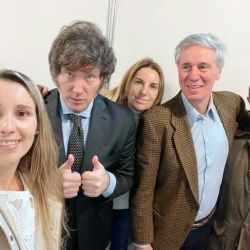 Milei con Beltrán Benedit (derecha) | Foto:Cedoc