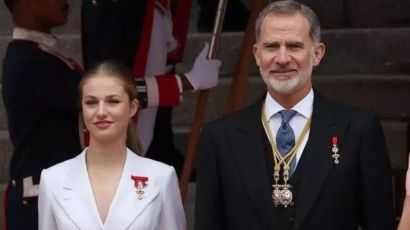 El rey Felipe VI y la princesa Leonor