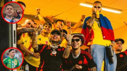 Maluma en el palco VIP en la final de la Copa América 2024