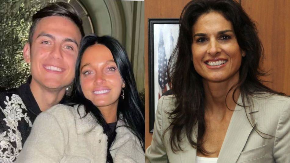 Oriana Sabatini, Paulo Dybala y Gabriela Sabatini