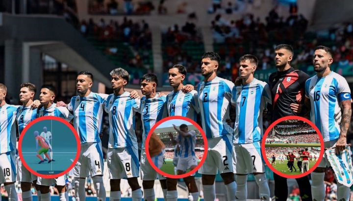 Escándalo en el debut de la Selección Argentina sub-23 en los Juegos Olímpicos: les anularon un gol y lanzaron bombas de estruendo